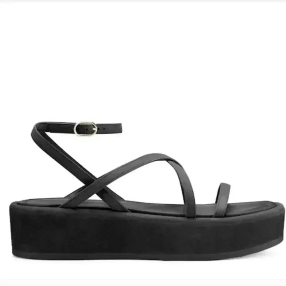 Stuart Weitzman Sweden Black Plataform Size 5B - Picture 3 of 15
